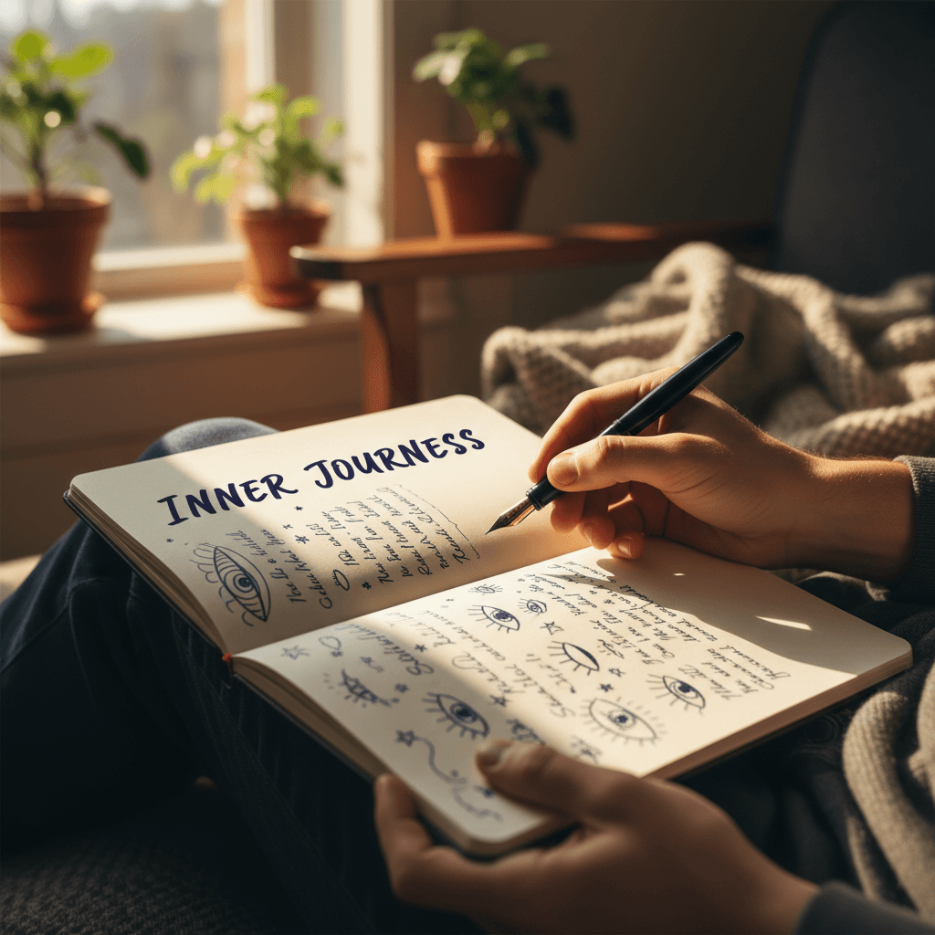 Young person journaling during a moment of reflection